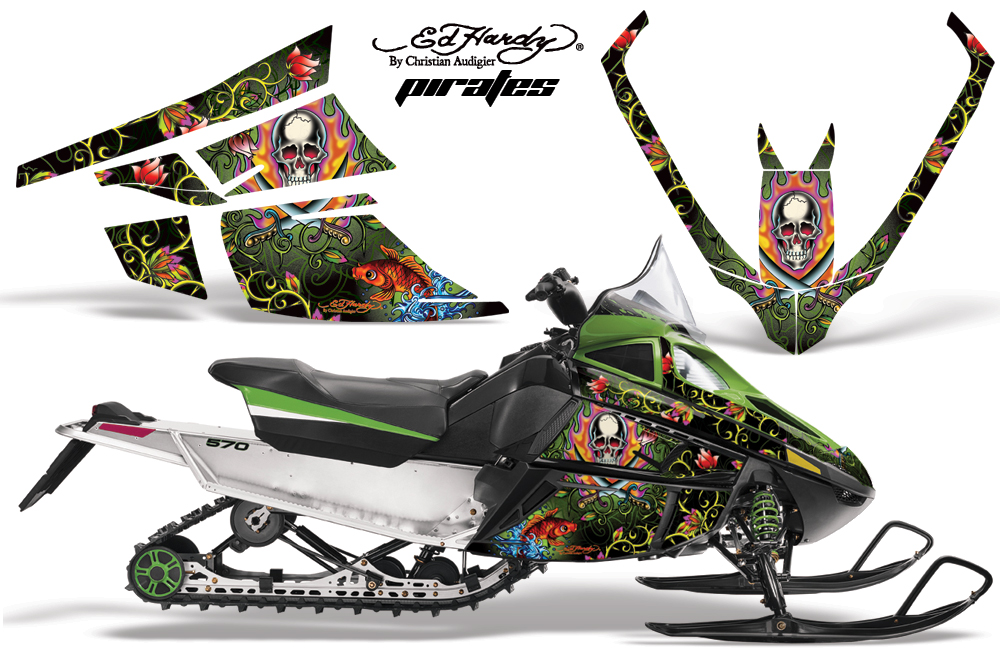 Arctic Cat F Series Graphics Kits EH Pirates Green